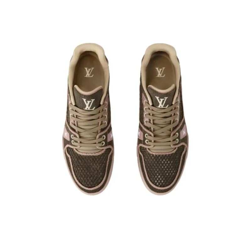 LOUIS VUITTON Trainer Low Top Skateboard Shoes Women's Brown-2