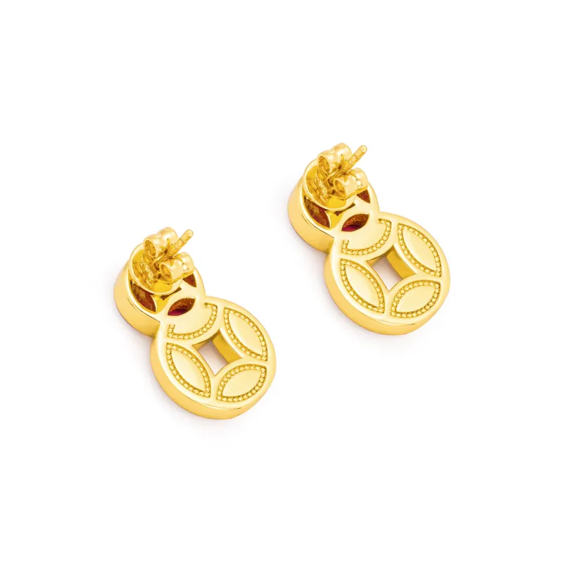 GAONAS Synthetic Cubic Zirconia Stud Earrings Women's-2