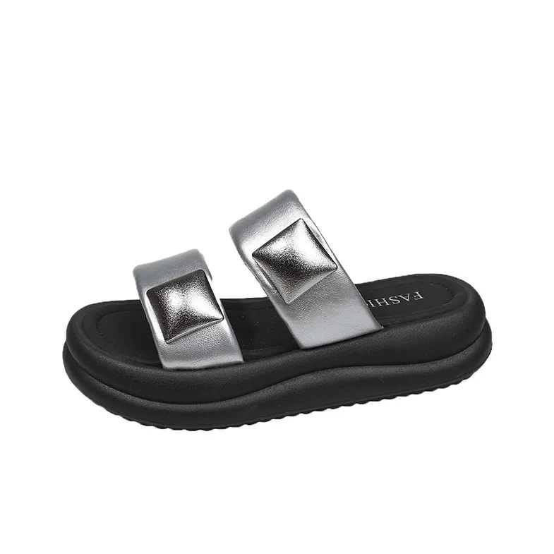 Puppytown Rubber Sole Metal Slip Resistant Abrasion Resistant Slide Slippers Women's-0