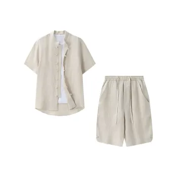 XUANSHENG Summer Shirt Matching Set Men's