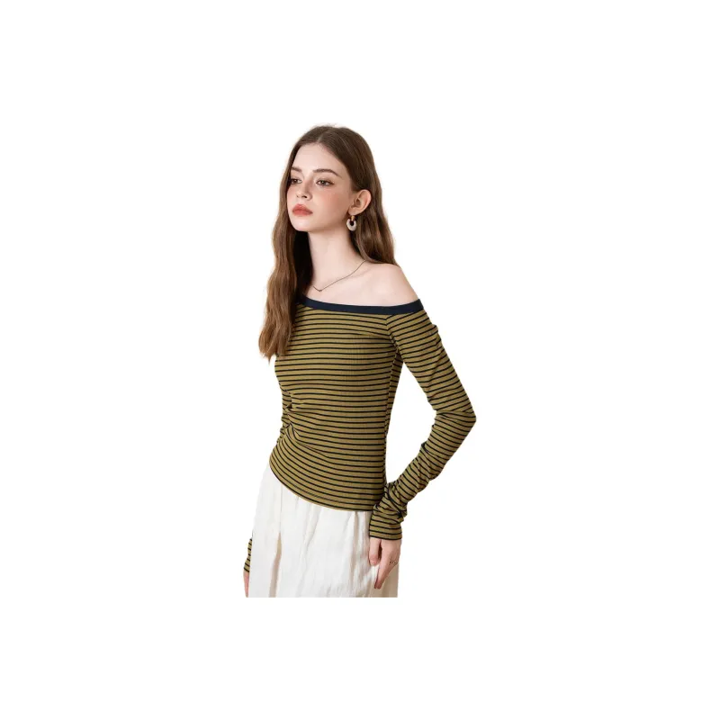 BANANA BABY T Shirts Women's Mustard Green-2