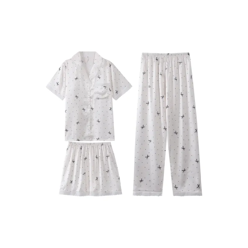 WANANNI Pajama Set Women's White-0