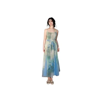 Flowers In Water Slip Dress Women's