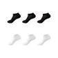 6 Pack[No-Show Socks Black 3+No-Show Socks White 3]