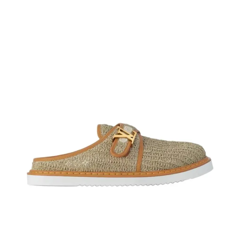 LOUIS VUITTON Easy Closed Toe Slippers Men's Umber-1