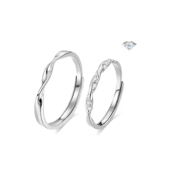 KADER Love Frequency Series 925 Sterling Silver Rings Unisex Silver