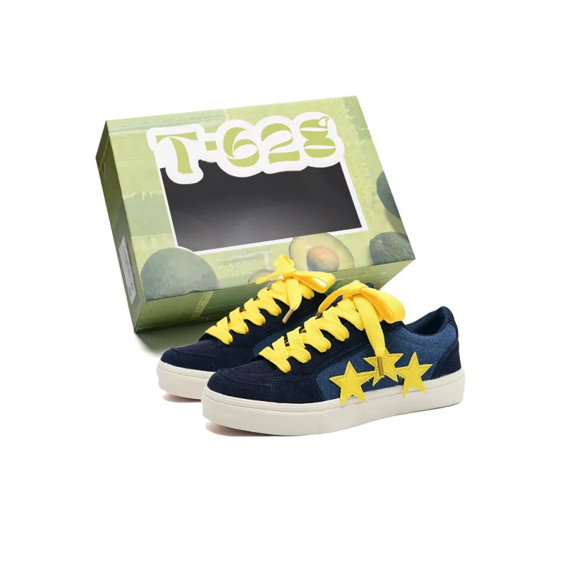 T628 Stars Puffy Shoes Slip Resistant, Abrasion Resistant, Lightweight Low Top Skateboard Shoes Unisex-55