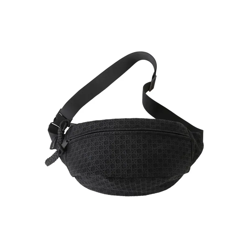 COLINS KEIRS PU Minimalist Style Sports One Shoulder Cycling Fanny Pack Sling Bag Regular Unisex Black-5