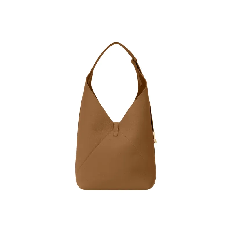FERRAGAMO Calfskin Handbag Medium Size Women's Brown-2