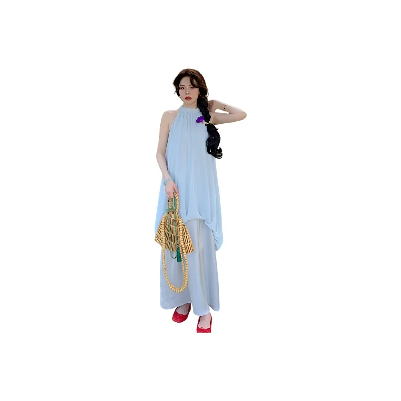 Flowers In Water Slip Dress Women's-5