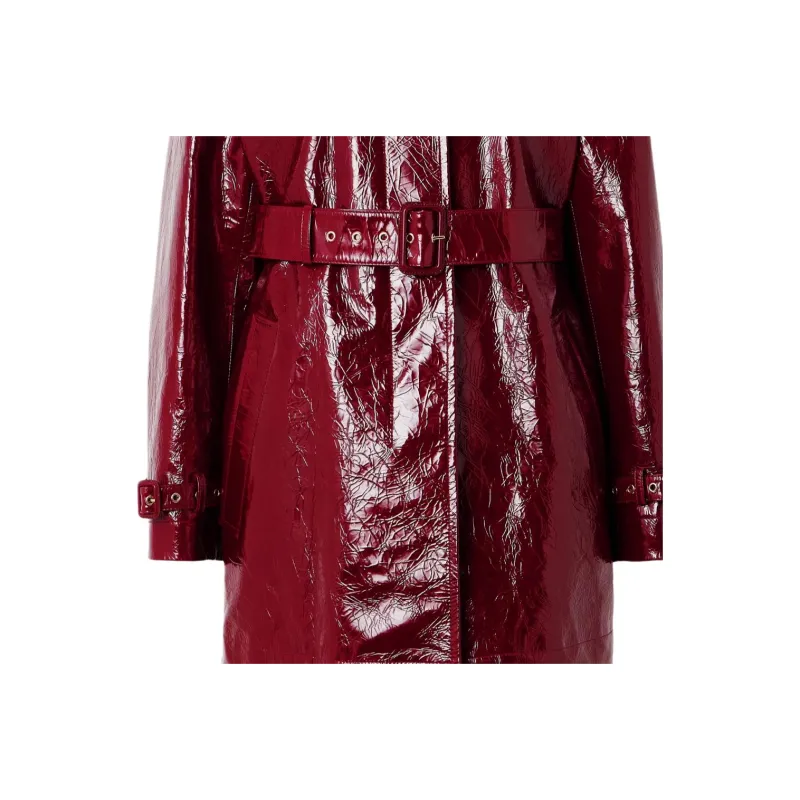 GUCCI Leather Jacket Women's Red-2
