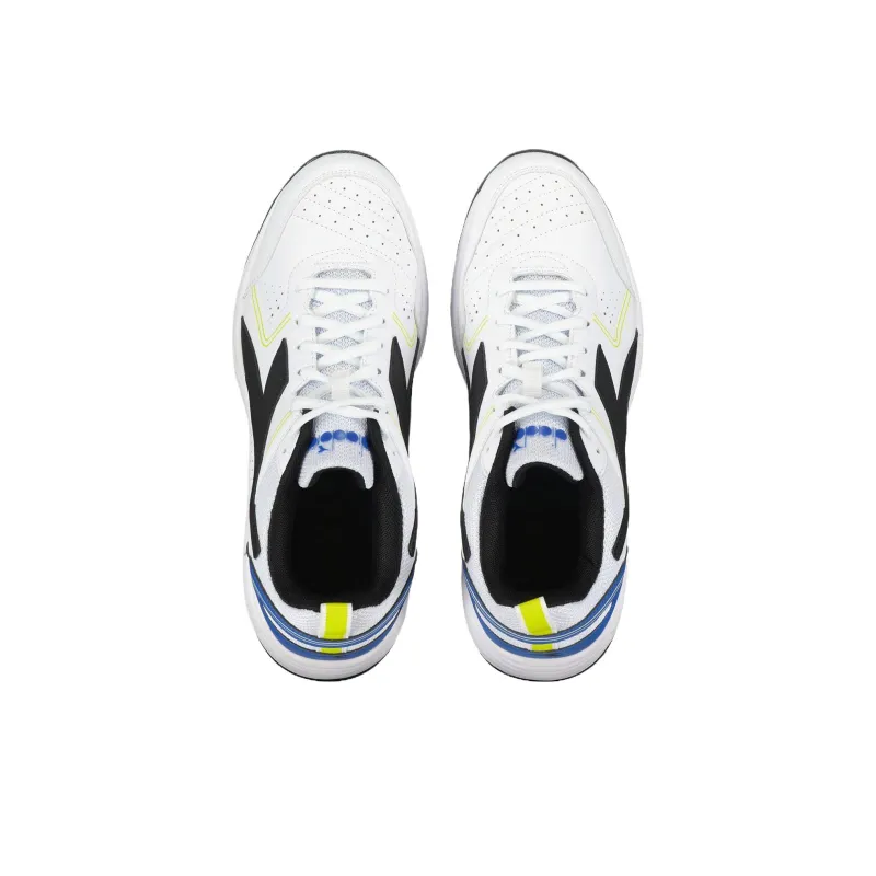 Diadora Anti Slip Wear Resistant Low Top Tennis Shoes Men's White-3