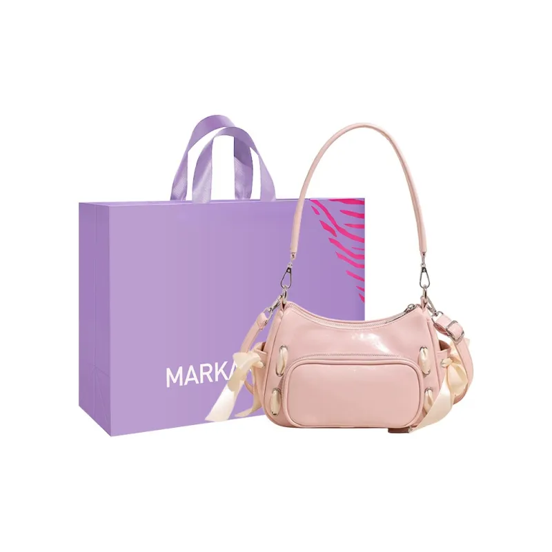 MARKANGARO PU Portable Underarm Shoulder Bag Women's Blue/Purple/Pink/Black/White-22