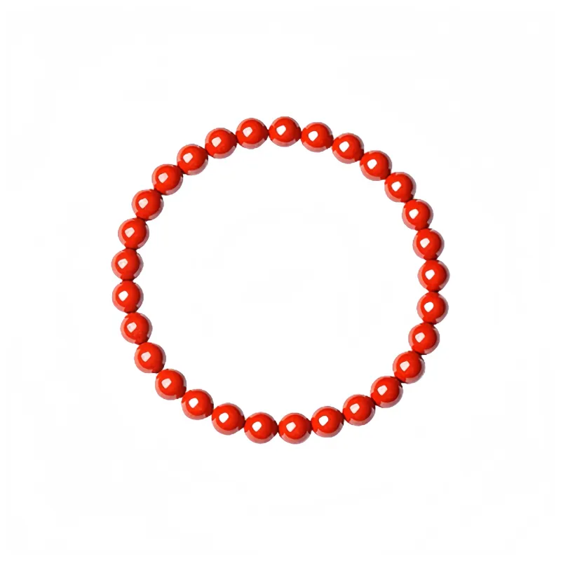 MY WORLD BEGINS AND ENDS WITH YOU Natural Cinnabar Bracelets Unisex-14