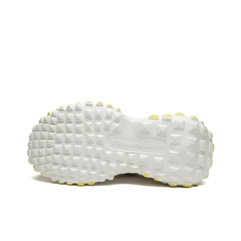 FAIRWHALE Shock Absorbing, Non Slip, Wear Resistant, Breathable And Lightweight Low Top Chunky Sneakers Unisex Lemon-9