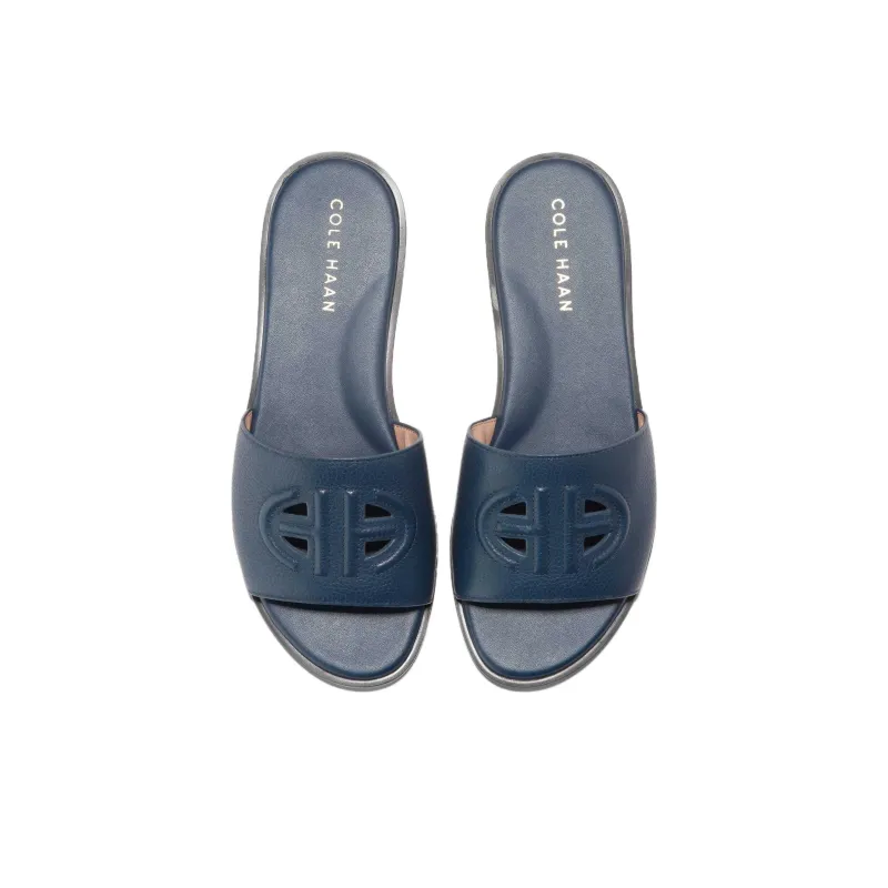 COLE HAAN Rubber Sole Slip Resistant Slide Slippers Women's Navy Blue-5