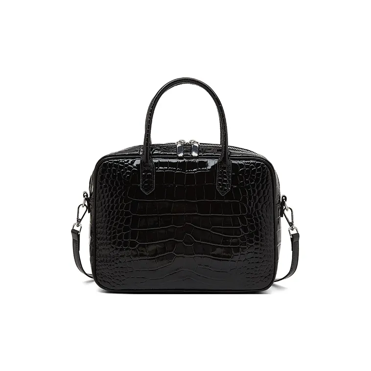 Old Man's Head Cow Leather Handbag Regular Women's Black/Red/Brown-0