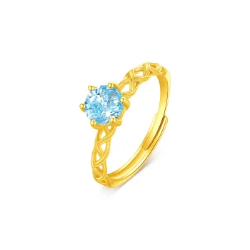 Lao Feng Xiang Natural Topazes Rings Women's