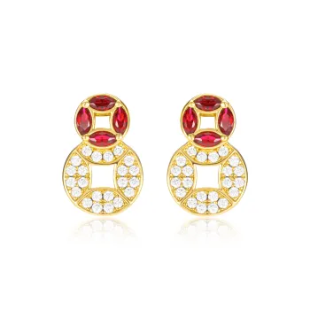 GAONAS Synthetic Cubic Zirconia Stud Earrings Women's