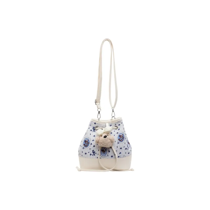 ResNonverba PU Crossbody Bag, Bucket Bag Women's Multicolor-6