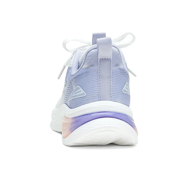 Warrior Slip Resistant, Abrasion Resistant, Breathable Low Top Casual Running Shoes Women's White Purple-3