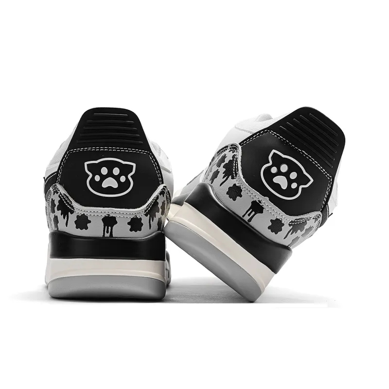 TALKING TOM Vintage Basketball Shoes Unisex Low Top Beige Orange/White/Gray Black-6
