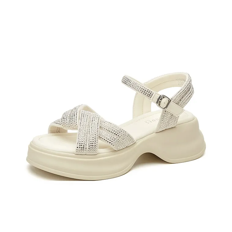 Jin Baichuan One Strap Sandals 5.5cm Women's-5