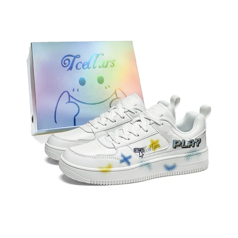 TCELLARS Skateboard Shoes Unisex Low Top White-102