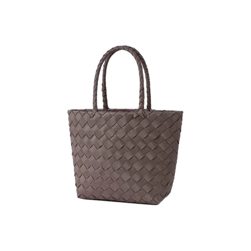 MUJI Polyethylene Handbag Women's Gray/Black/Pink-12