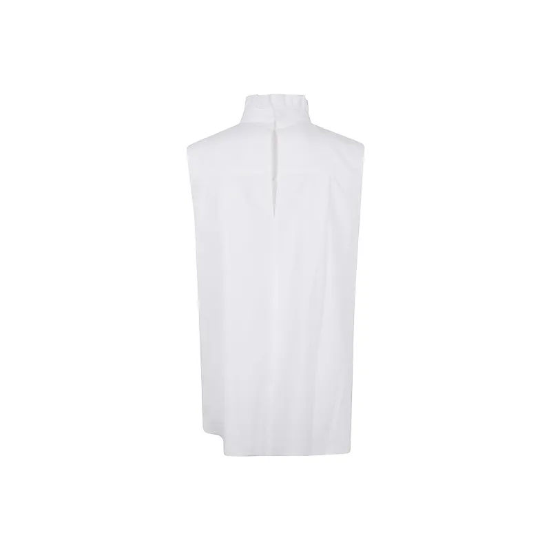 Sacai Rear button Mock neck Blouse-1