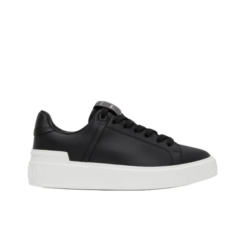 BALMAIN Low Top Skateboard Shoes Women's Black-1
