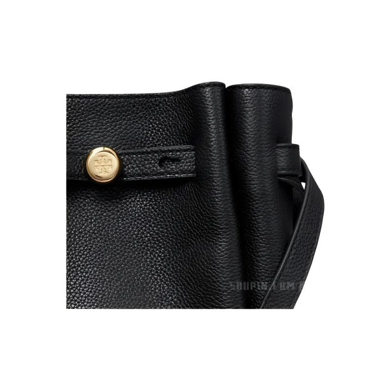 TORY BURCH Romy Cow Leather Crossbody Bag, Shoulder Bag Trumpets Women's Black-4