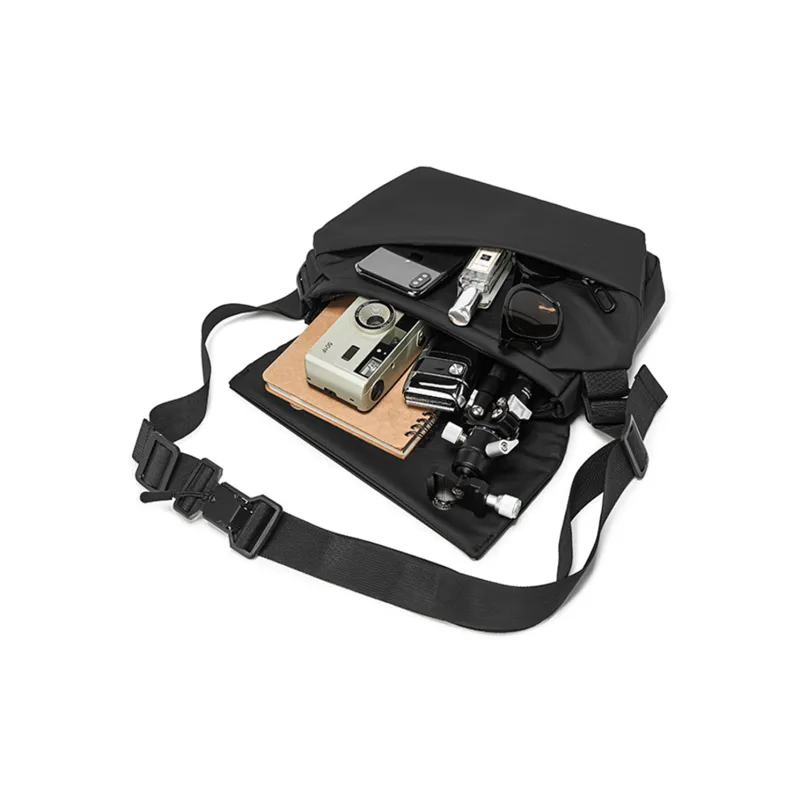 COLINS KEIRS Abrasion Resistant Material Crossbody Bag Unisex Black-4