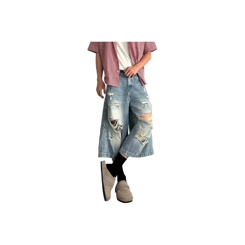 Weles Denim Shorts Unisex Blue-1