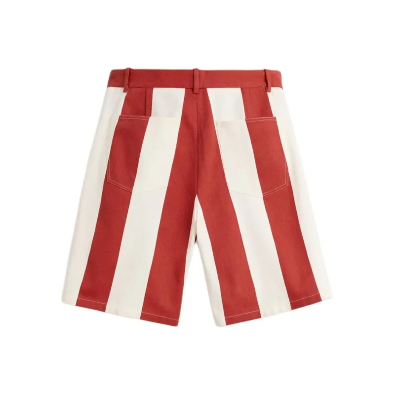 ZARA Casual Shorts Men White/Red-1
