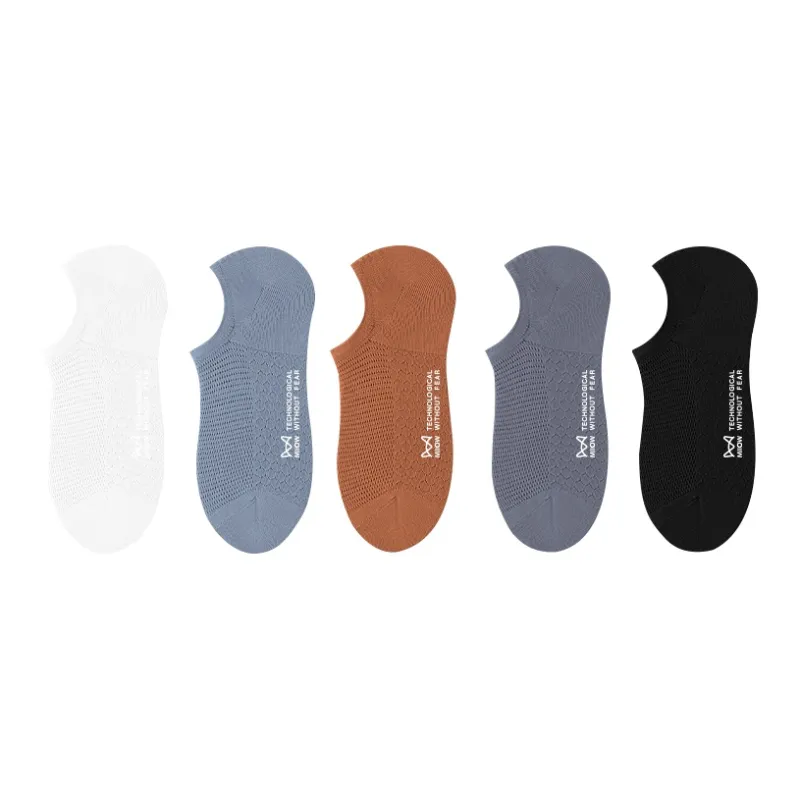MIIOW No Show Socks Men's 5 Pack-17