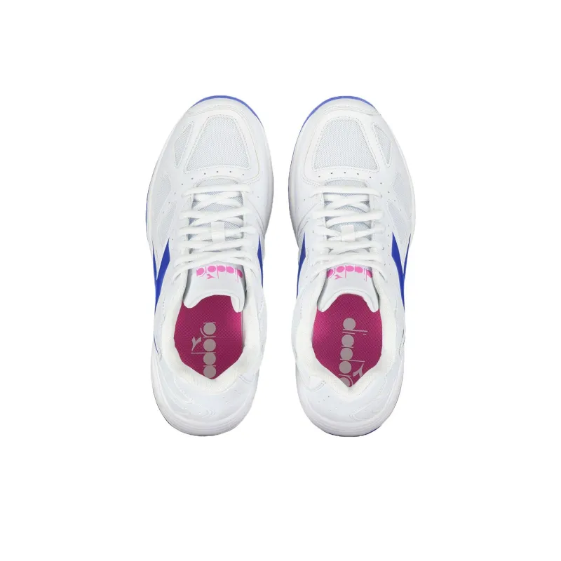 Diadora Anti Slip Wear Resistant Low Top Training Shoes Women's White-3