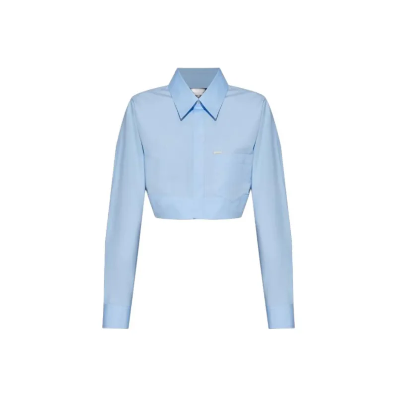 DSQUARED 2 Cropped Cotton Shirt-0
