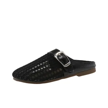 WUJI Rubber Sole Cut Out Abrasion Resistant Slip Resistant Closed Toe Slippers Women's