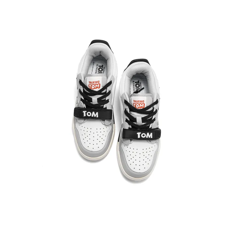 TALKING TOM Vintage Basketball Shoes Unisex Low Top Beige Orange/White/Gray Black-5