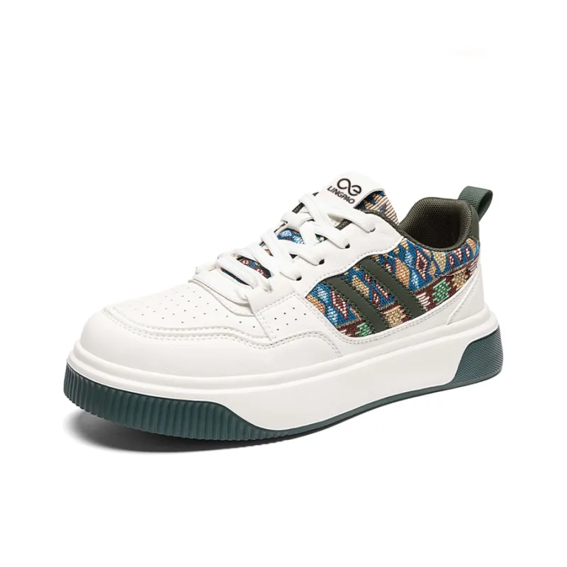 LINGPAO Breathable And Slip Resistant Low Top Skateboard Shoes Men's-6