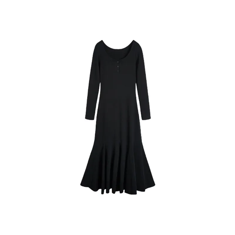 GUOZHEN Long Sleeved Dress Women's-0
