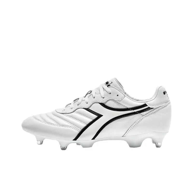 Diadora SG Soft Ground Cushioning, Wear Resistant Soccer Shoes Men's White-0