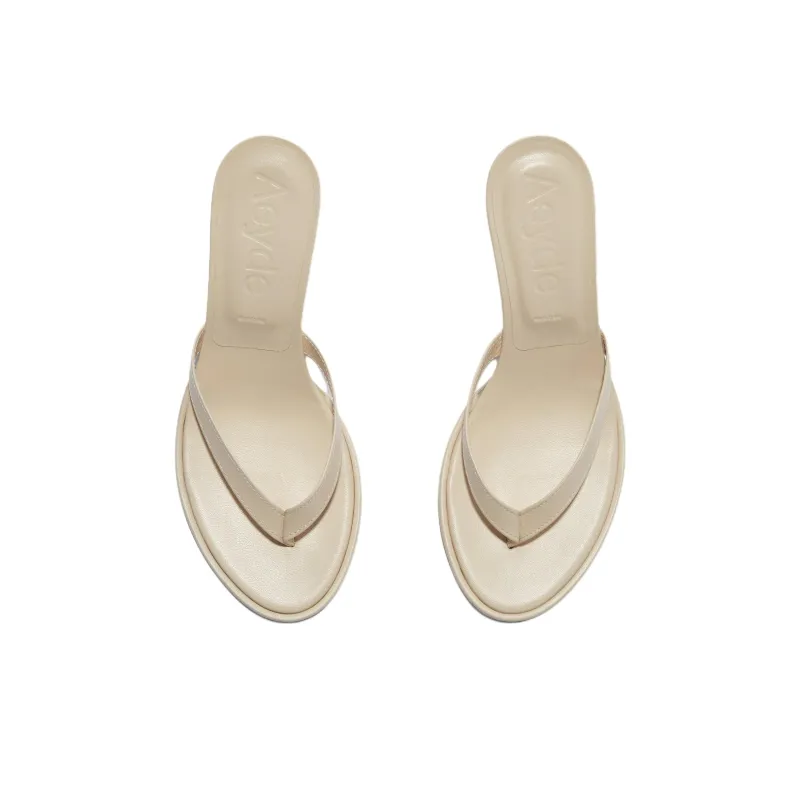 Aeyde Flip Flops 7.5cm Women's White-2