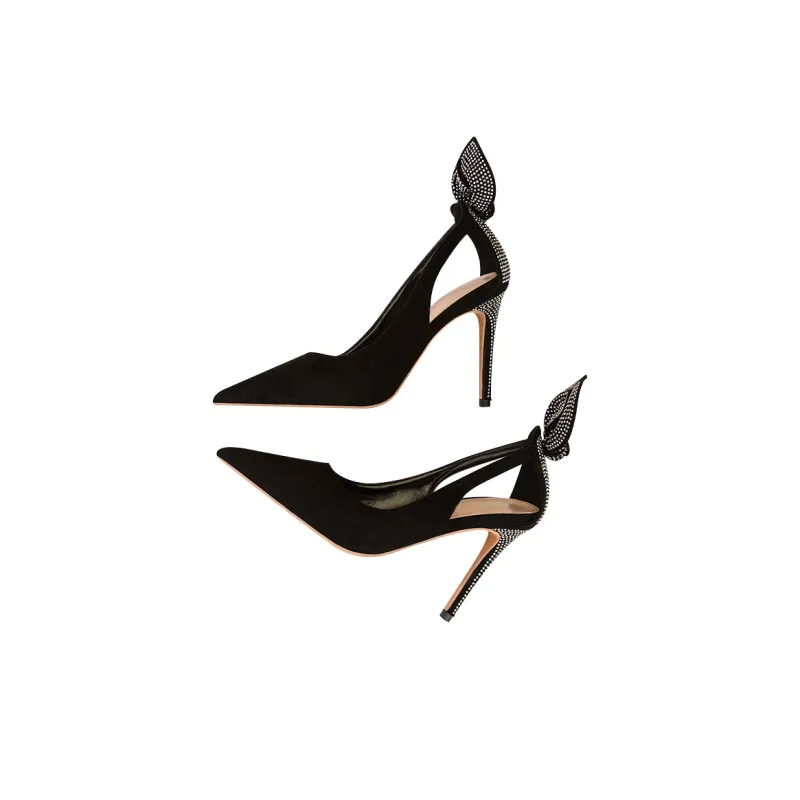 MCKP Slim Heel High Heels Women's Black-3