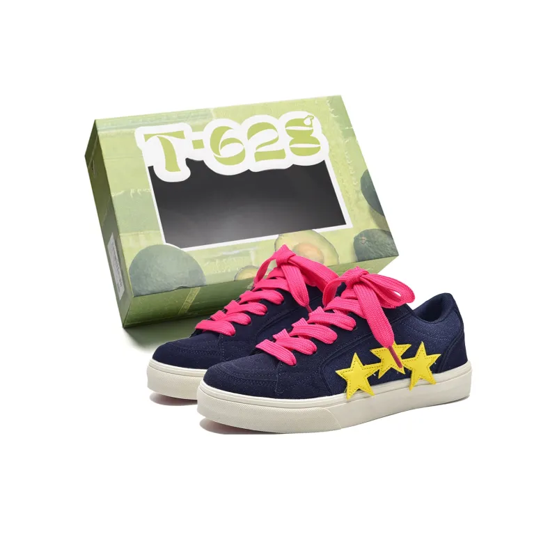 T628 Stars Puffy Shoes Slip Resistant, Abrasion Resistant, Lightweight Low Top Skateboard Shoes Unisex-48