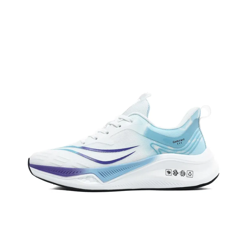 Gaius Durant Cushioning, Abrasion Resistant, Anti Rollover, Slip Resistant Low Top Running Shoes Men's White Blue-0