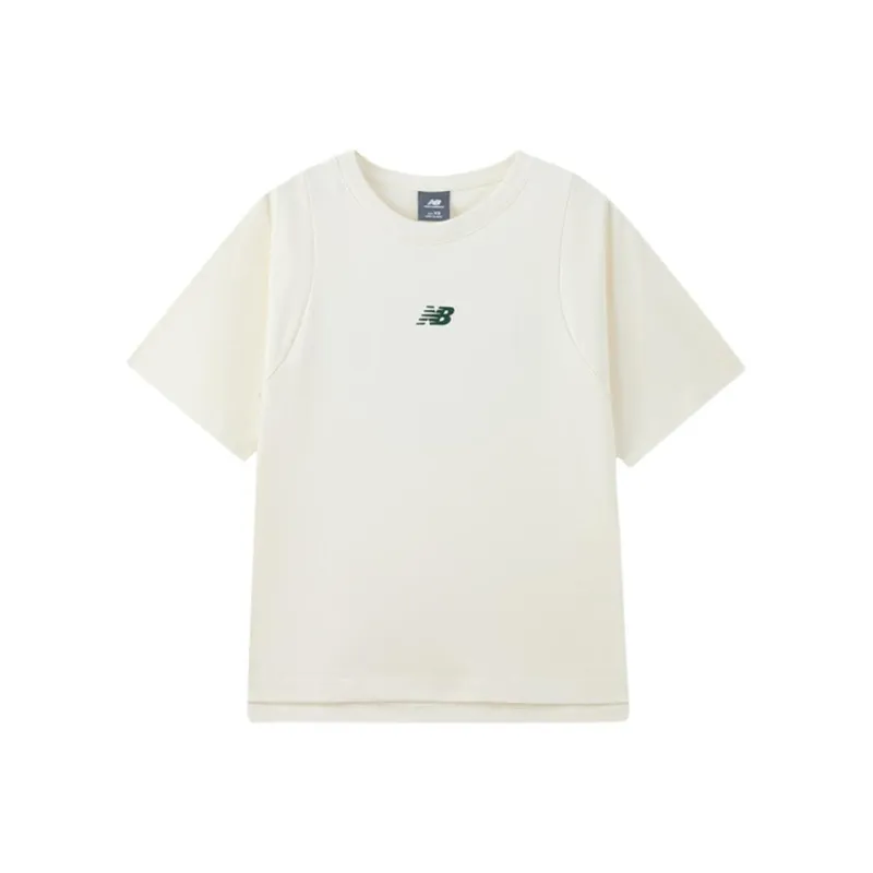 New Balance T Shirt Women's Ivory White-0