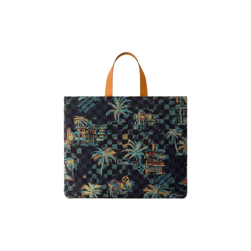 LOUIS VUITTON Damier Dual Controller Tote Bag, Shopping Bag, Shoulder Bag, Crossbody Bag, Handbag Trumpets Unisex Black-2