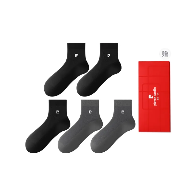 PIERRE CARDIN Mid Calf Socks Men's 5 Pack Box Included-4